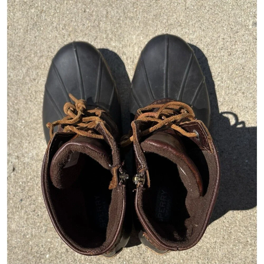 Sperry Top Sider Boots Women’s Sz 9 Brown Duck Waterproof Snow Rain STS91176